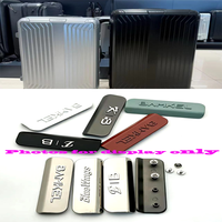 Plaques de bagages personnalisées de luxe vintage en alliage de zinc, étanches, réglables, tendance, avec logo de qualité designer, personnalisables