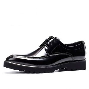 Luxury Men's Casual Leather Loafers Lace-up Shoes 2025 Office <b>Wedding</b> Business <b>Flats</b> Closed Toe Autumn Barefoot Comfort - Product Image 1