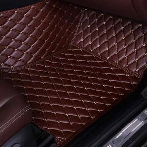 Tapis de sol de voiture en cuir de luxe personnalisés Lolly pour Reiz <span class=keywords><strong>Auris</strong></span>, toutes saisons, ensemble complet, 10 mm d'épaisseur, motif diamant, antidérapant, facile à nettoyer - Product Image 6