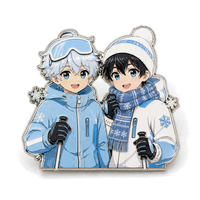 Broche en émail souple personnalisée sur le thème de la vie scolaire, badge de revers pour sports d'hiver, vente en gros, broche mignonne, cadeau souvenir, broche en émail anime d'amitié