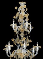 Plafonnier led suspendu en verre de murano, design d'art vénitian classique, fait à la main, luminaire décoratif d'intérieur, idéal pour des escaliers