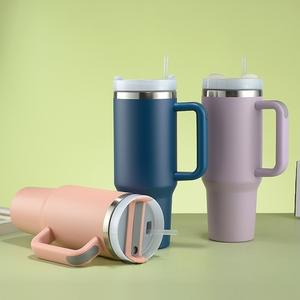 Vaso Térmico de Acero Inoxidable de Doble Pared de 40oz con Popote, Gran Capacidad, para Viajes, Múltiples Colores - Product Image 2