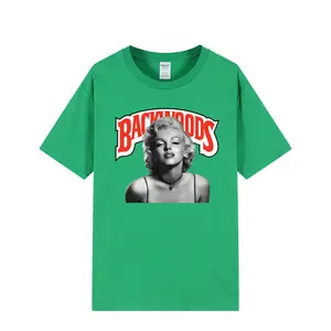 Bán Buôn 100% Cotton Hip Hop Quá Khổ Thời Trang Đi Bộ Nguyên Cookie Rừng Sau Tùy Chỉnh Biểu Tượng T Áo Sơ Mi Nam Quần Áo