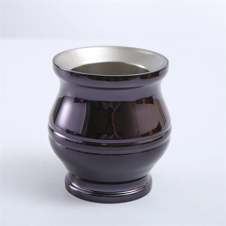 Cabaça de aço inoxidável de alta cor 5oz, copo mate yerba com cor mate preta