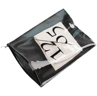 Sac d'expédition transparent personnalisé avec logo, sac à fermeture éclair givré avec poignée pour l'emballage de bijoux