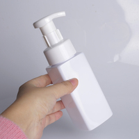 Bouteilles à pompe en plastique PET de 200 ml, contenants pour liquides cosmétiques, gel douche, savon pour les mains, flacon carré vide pour mousse