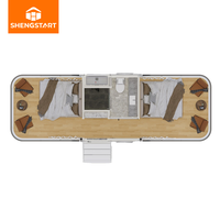 Villa de luxe, maison capsule spatiale, suite familiale d'hôtel moderne, maison modulaire conteneurisée compacte, cabane confortable avec chambre et salle de bain