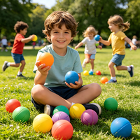 Balles de sport en caoutchouc creuses personnalisables de 60 mm, haute élasticité, pour jouets d'animaux de compagnie, avec échantillon gratuit, impression de logo, balles anti-stress pour cadeaux
