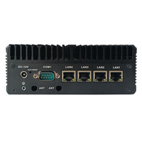 Mini PC industriel embarqué basé sur X86 Bay Trail J1900 sans ventilateur avec 4xLan pour pare-feu/routeur prend en charge Win10 Linux