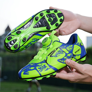 Chaussures de Football de sport pour enfants garçons étudiant Match d'entraînement antidérapant résistant à l'usure bouton à vis été hiver printemps semelle intérieure PU - Product Image 5