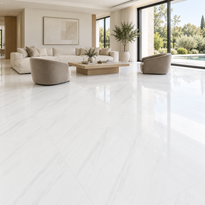 Dalle de marbre blanc Statuario de luxe UnionStone, polie, imperméable, application contemporaine pour murs, sols et comptoirs de cuisine d'hôtel - Product Image 2