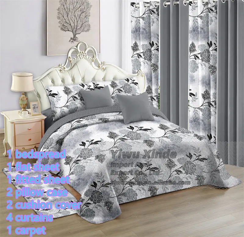Hızlı satmak 12 adet yatak yatak örtüsü seti yaprak 12 adet curtains12 adet levha ile yüksek kalite yumuşak kumaş yatak levha