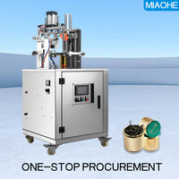 Machine de scellage rotative automatique pour canettes en aluminium, machine d'emballage rotative pour thé, scelleuse de gobelets en plastique pour sauces et petits pots de thé