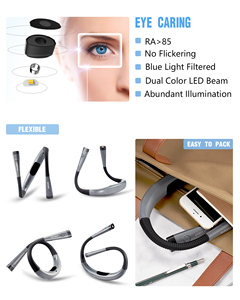2025 Hot Selling Glocusent Lightweight Flexible Neck Book Reading <b>Light</b> Dimmable Eye Care <b>Rechargeable</b> <b>Led</b> Book Lamp - Product Image 4