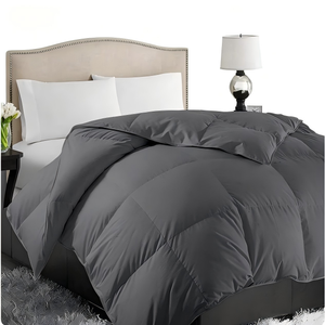 <span class=keywords><strong>Couette</strong></span> 100% Polyester brodée moderne personnalisable surdimensionnée King gris foncé matelassée <span class=keywords><strong>couette</strong></span> insérer onglets d'angle doux - Product Image 1