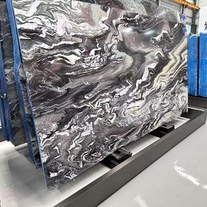 Losas de mármol natural Tramonto Verde Italia para tapas de mesa de comedor de Villa con mármol violeta <span class=keywords><strong>Cipollino</strong></span> Ondulato Rosso Kinawa - Product Image 5