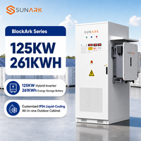 Armoire de stockage de batteries LiFePO4 extérieure CE 125 kW 261 kWh avec 8000 cycles, batterie lithium refroidie par liquide pour la sauvegarde des micro-réseaux C&I