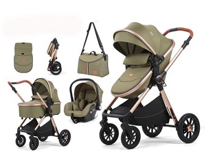 Poussette de <span class=keywords><strong>luxe</strong></span> 3-en-1 avec siège surélevé pour bébé, idéale pour les sorties - Product Image 5