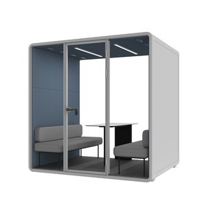 Cabine de réunion insonorisée au design moderne, cabine acoustique avec porte en verre pour appels au bureau et réunions privées - Product Image 4