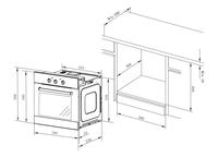 Four encastrable de 60 cm avec panneau de commande tactile complet, 12 fonctions et fonction turbo à convection