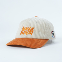 Gorras de Béisbol de 6 Paneles con Logotipo Bordado, Gorras de Pana Gruesa sin Estructura, Diferentes Tonos