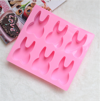 6 trous sans BPA de qualité alimentaire Silicone dent moule gâteau moule dents moule pour gâteau cuisson décoration