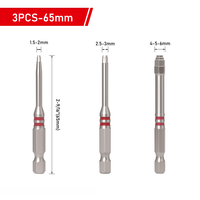 TOOLJOY Lot de 6 embouts de tournevis hexagonaux en acier S2, magnétiques, antidérapants, anti-torsion, pour perceuse à percussion, pour assemblage d'armoires, OEM