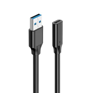 Penjualan langsung pabrikan kabel ekstensi VR USB 3.1 A ke C kabel adaptor, kabel komunikasi transmisi pengisian daya Cepat 60W