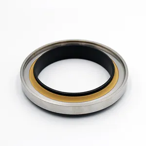 Stainless steel Triple lips oil seal for screw air compressor double lips PTFE oil seals Yellow PTFE Steel Oil Seals