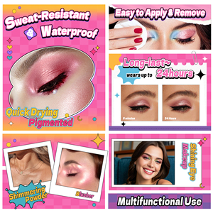 Bóng mắt <span class=keywords><strong>Palette</strong></span> biểu tượng tùy chỉnh Tắc Kè Hoa <span class=keywords><strong>Eyeshadow</strong></span> đa màu sắc trang điểm long lanh ánh sáng lung linh hành tinh <span class=keywords><strong>Eyeshadow</strong></span> - Product Image 3