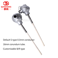 Thermocouple platine-rhodium de type S WRP-130 capteur haute température 0 ~ 1800 degrés 99 tube de corindon ultra-haute température