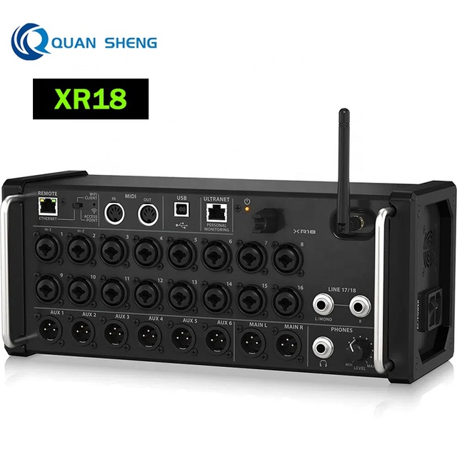 XR18 18 Channels 12-Bus Digital Audio Mixer Console Metal Portable Professional Recording Studio
