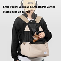 Sac à Bandoulière Décontracté pour Animaux de Compagnie Quatre Saisons Respirant Poitrine Voyage Sac à Dos en Nylon Solide Bouton à la Mode Portable Air Case