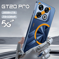 Nuevo Teléfono Original Gt20 Profesional para Gaming 2025 con Desbloqueo por Reconocimiento Facial, Teléfono 5G Barato al por Mayor, Compatible con GSM