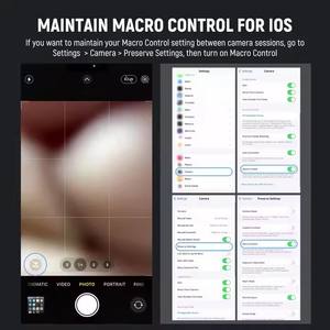 45X microscopio del <span class=keywords><strong>telefono</strong></span> ricaricabile Close Up obiettivo Zoom W 50mah batteria per iPhone Samsung gabbia con 17mm adattatore per obiettivo - Product Image 4