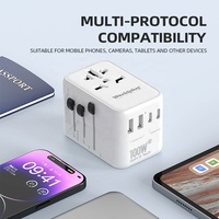 Worldplug 100W 5 prises Type-C Super Fast Charger Universal Multiple Plug Travel Plug Adapter avec USB