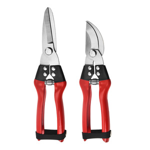 Stainless Steel Pruning <b>Shears</b> Red Plastic Handle Bypass Garden <b>Tools</b> Manual Secateurs For Fruit Tree Thinning - Product Image 1
