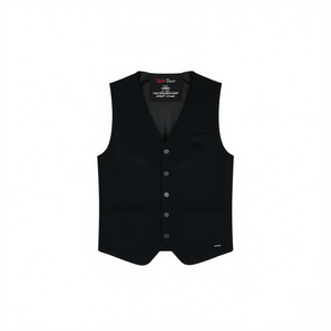 Take Two Uomo Gilet UTA6407 Nero <b>Black</b> <b>Vest</b> <b>Men's</b> Casual Wear - Product Image 3