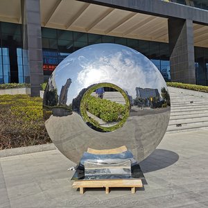 Hiện đại Bầu Trời gương lớn Lớn Kim Loại Điêu khắc nghệ thuật thép không gỉ trừu tượng TORUS điêu khắc cho ngoài trời - Product Image 5