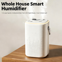 Humidificateur d'air portable silencieux mini 1,3 L avec affichage numérique, rechargeable par USB, 1800 mAh, 4 modes de pulvérisation, commande par bouton, pour la maison et le bureau