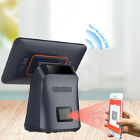 Système de point de vente tout-en-un JSJ85-S-B avec écran tactile capacitif 10 points, paiement par code QR, imprimante thermique intégrée et scanner