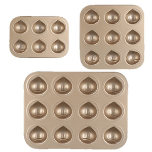 Moule à gâteau au beurre et riz, moule à madeleine châtaigne, 6, 9 ou 12 cavités, antiadhésif, pour pâtisserie - Product Image 3