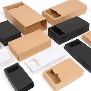 กล่องกระดาษคราฟท์กล่องกระดาษคราฟท์สำหรับห่อของขวัญกล่องสี่เหลี่ยมที่ซ้อนกันขายส่ง