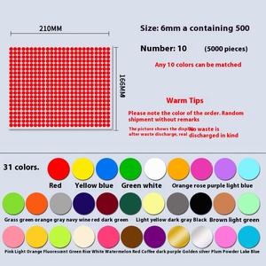 Nhiều Màu Kỹ Thuật Số Ngày Đánh Dấu Nhãn <span class=keywords><strong>Sticker</strong></span> Vòng Phân Loại <span class=keywords><strong>Sticker</strong></span> Với Chất Liệu Giấy Tùy Chọn Màu Dot Nhãn - Product Image 6