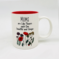 Promotion 11 oz couleur boîte glaçure blanc céramique lait tasse printemps fleur fête cadeau tasse décalcomanie impression ensemble céramique Logo personnalisé