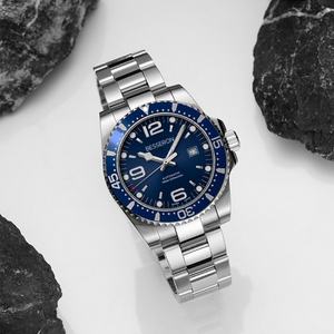 Reloj de Pulsera de Cuarzo con Logotipo Personalizado para Hombre, Reloj Deportivo de Moda con Correa de Acero Inoxidable, Relojes de Lujo para Hombre, Resistentes al Agua - Product Image 1