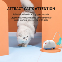 Jouet pour chat interactif automatique ODM/OEM : Rouleau mobile avec plumes pour l'exercice et le divertissement autonome du chat