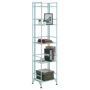 Einfacher 5-stufiger Metallständer Regal Bücherregal Aufbewahrungsregal Wohnzimmer Dekoration Büro Auslage-Aufbewahrungsregal