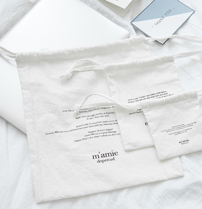 Bolsa de compras de lona con cordón, de algodón ecológico, asequible, personalizada, con diseño de logotipo personalizado. - Product Image 3