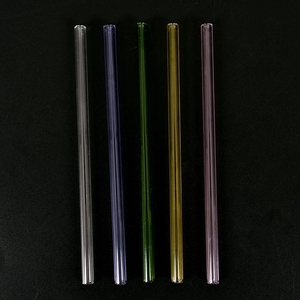 Colorido transparente beber <span class=keywords><strong>paja</strong></span> vidrio conjunto Eco pajas <span class=keywords><strong>de</strong></span> vidrio reutilizable <span class=keywords><strong>de</strong></span> vidrio personalizado pajitas caso - Product Image 2